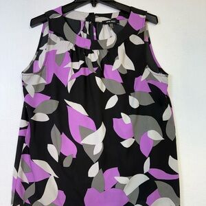 Nine West Purple and Black Sleeveless Camisole